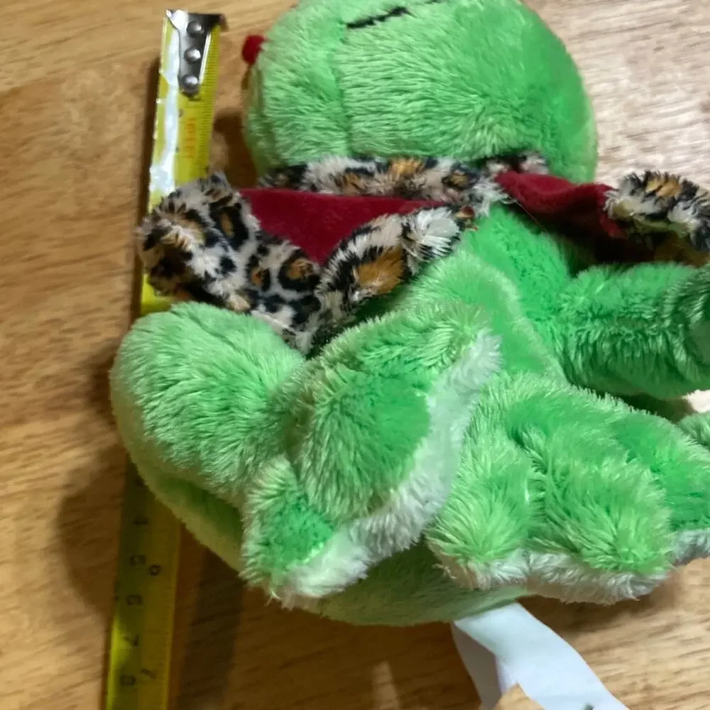 Ganz Frog Prince‎ Kissalot plush Green w/ Crown Leopard Print Robe